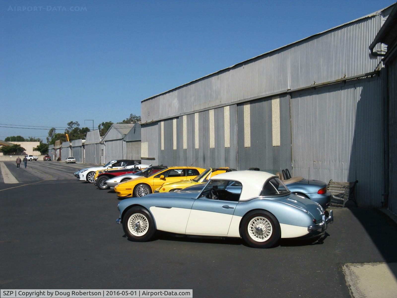 Santa Paula Airport (SZP) - Aviation Museum of Santa Paula First Sunday Open House also invites car clubs display