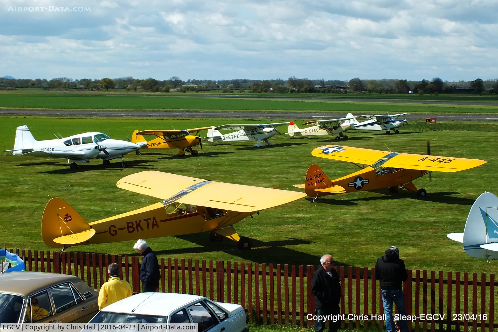 Sleap Airfield Airport, Shrewsbury, England United Kingdom (EGCV) - visitors at the Vintage Piper fly in, Sleap
