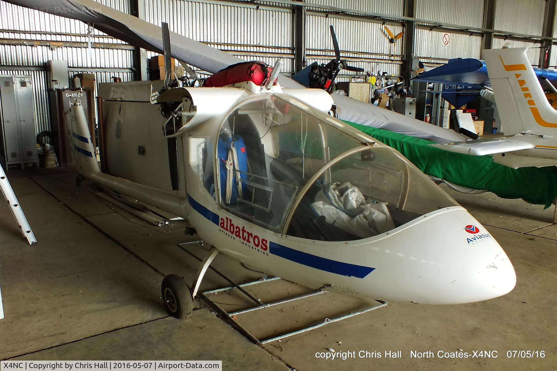 X4NC Airport - unregistered Aviasud Albatros stored at North Coates