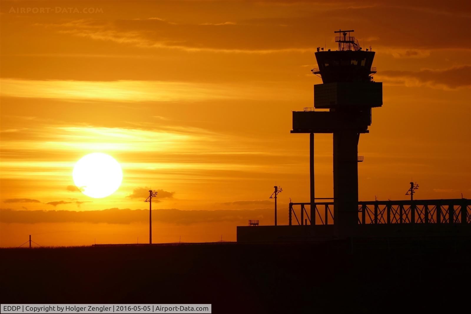 Leipzig/Halle Airport, Leipzig/Halle Germany (EDDP) - Leipzig tower in last sunlight.....
