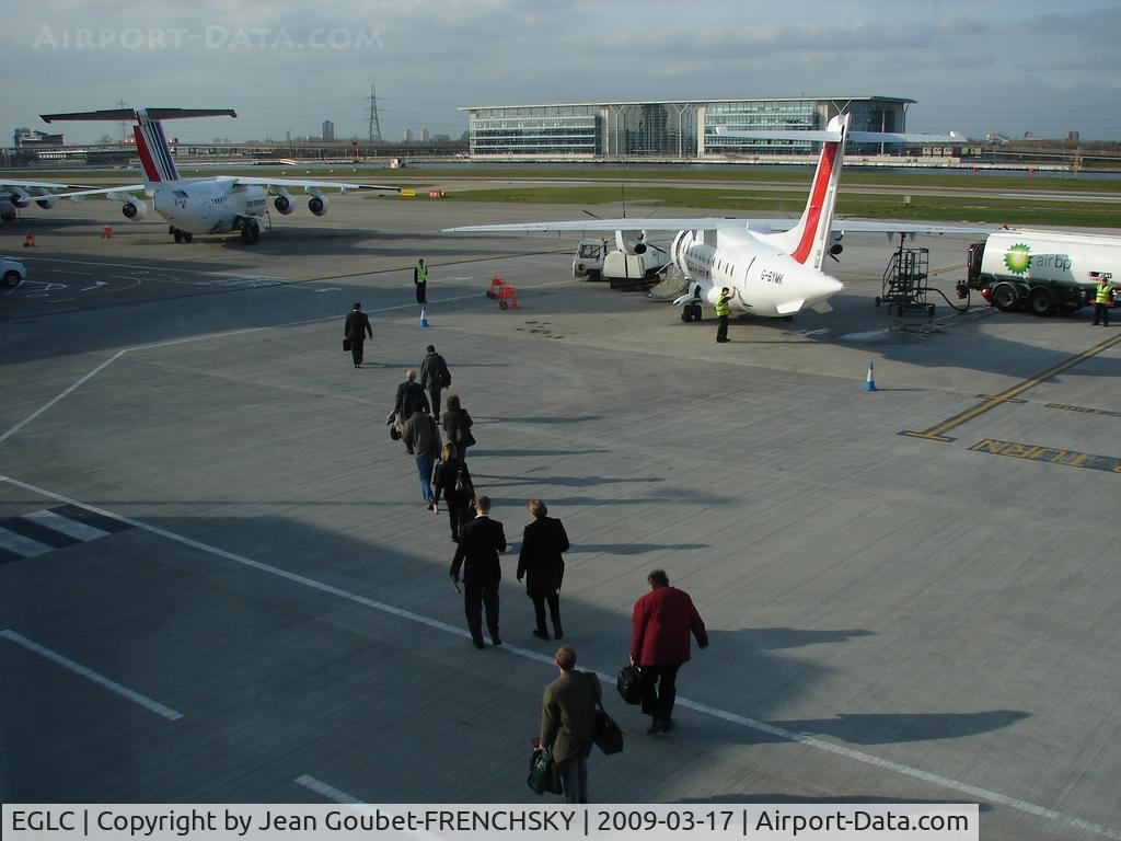 London City Airport, London, England United Kingdom (EGLC) - boarding to AMS
