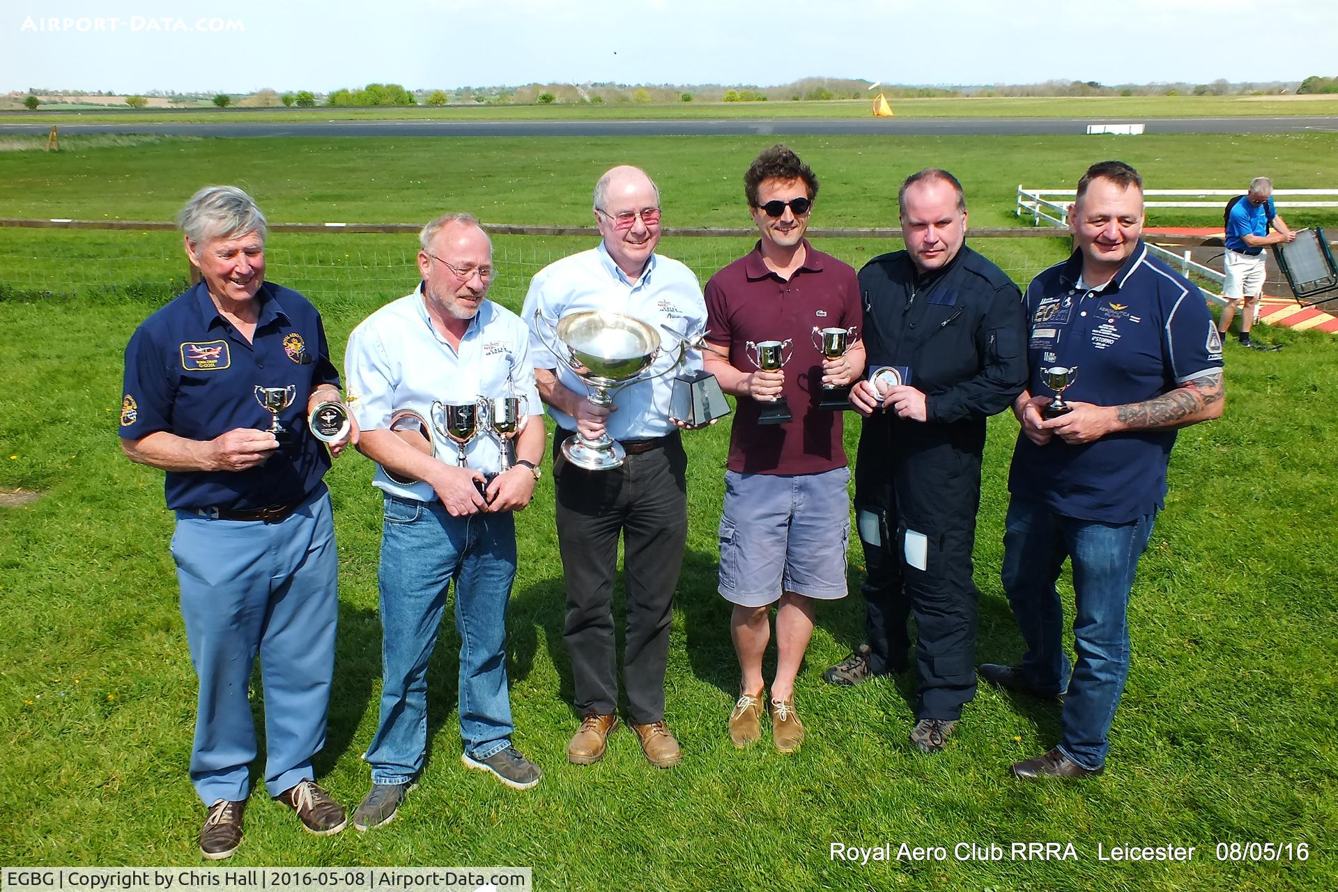Leicester Airport, Leicester, England United Kingdom (EGBG) - winners in the Royal Aero Club air race at Leicester