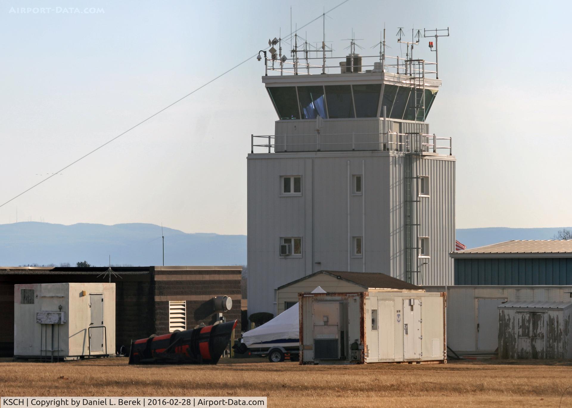 Schenectady County Airport (SCH) - This is the control tower at the general aviation ramp of Schenectady County Airport, Glenville, NY (KSCH - SCH).