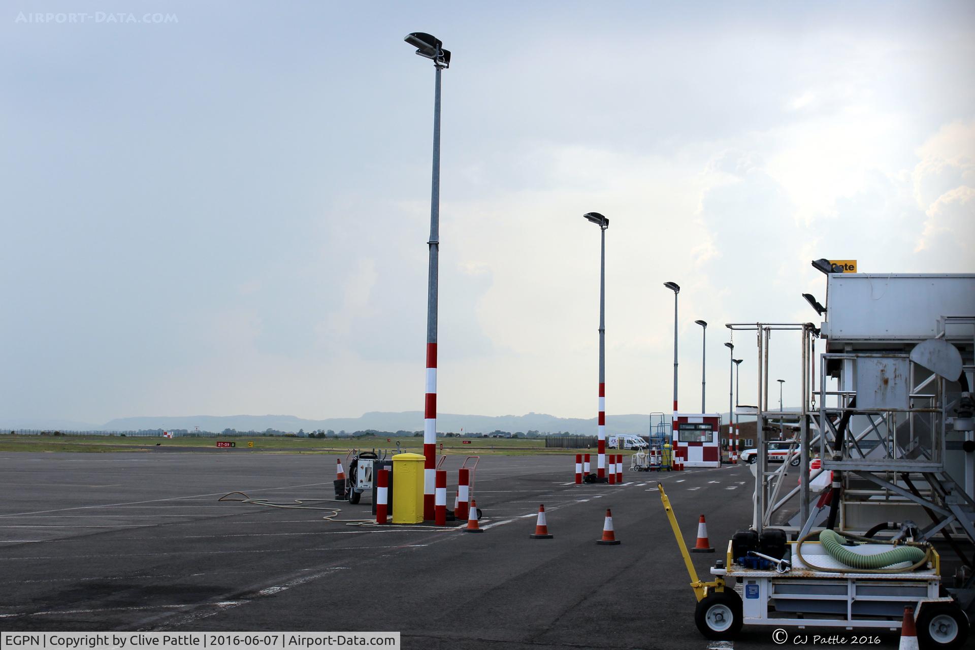 Dundee Airport, Dundee, Scotland United Kingdom (EGPN) - Main apron and passenger terminal at Dundee EGPN