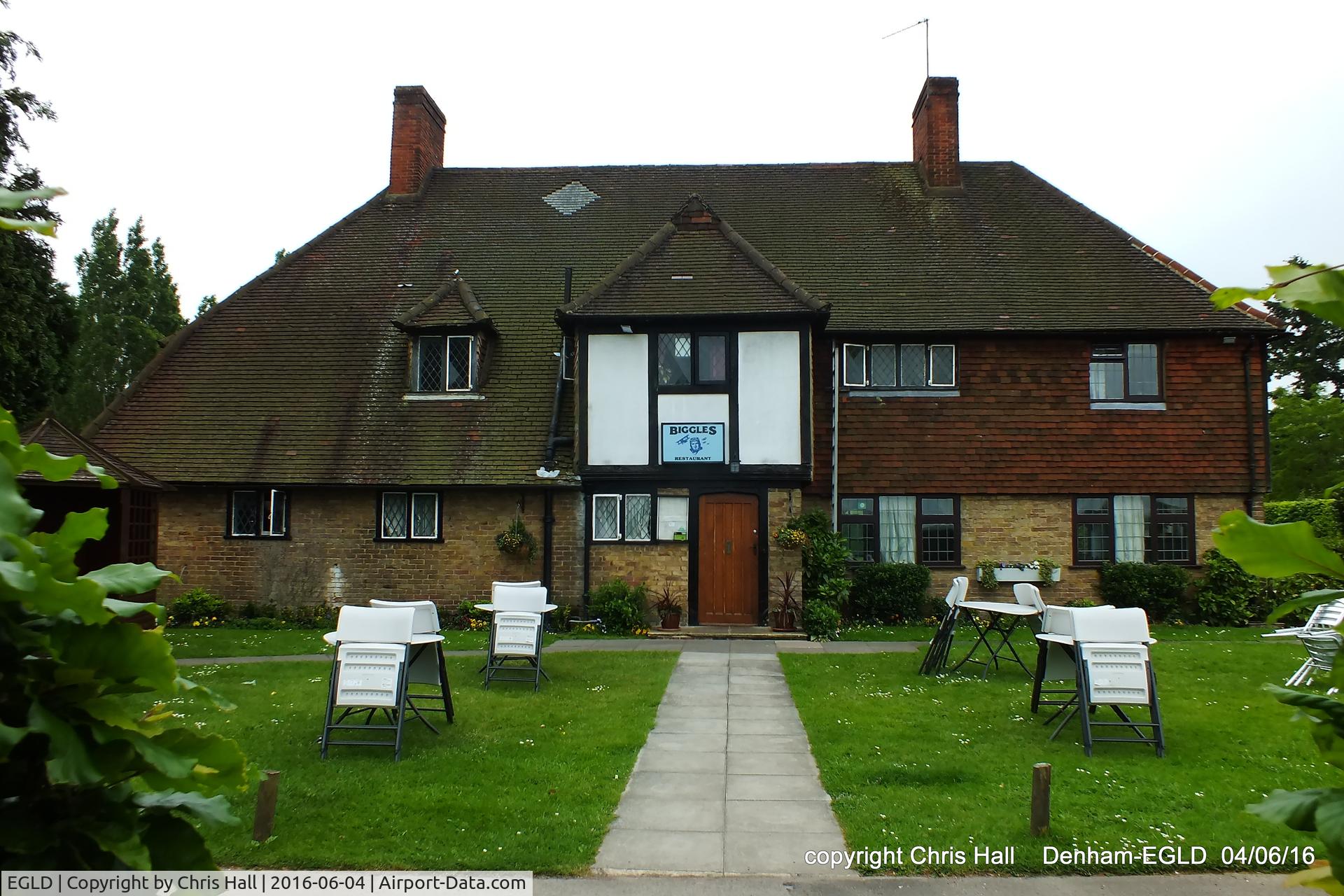 Denham Aerodrome Airport, Gerrards Cross, England United Kingdom (EGLD) - Biggles restaurant at Denham Aerodrome