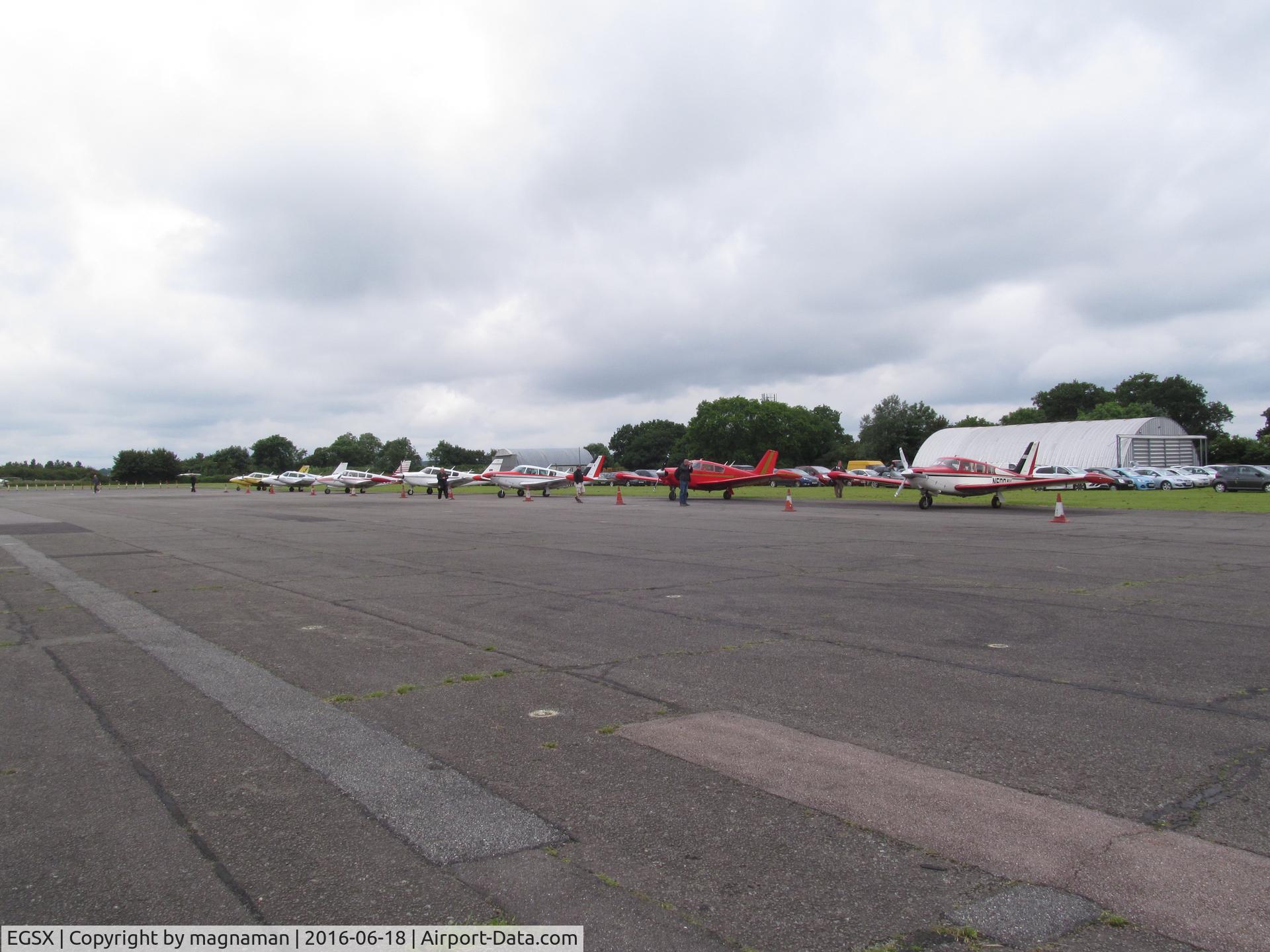 North Weald Airfield Airport, North Weald, England United Kingdom (EGSX) - commanche apron