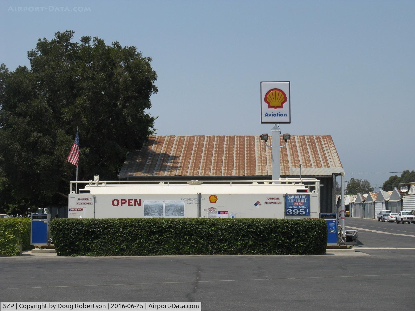 Santa Paula Airport (SZP) - Santa Paula Airport Self-Serve SHELL 100LL, Location-midfield North, no price change