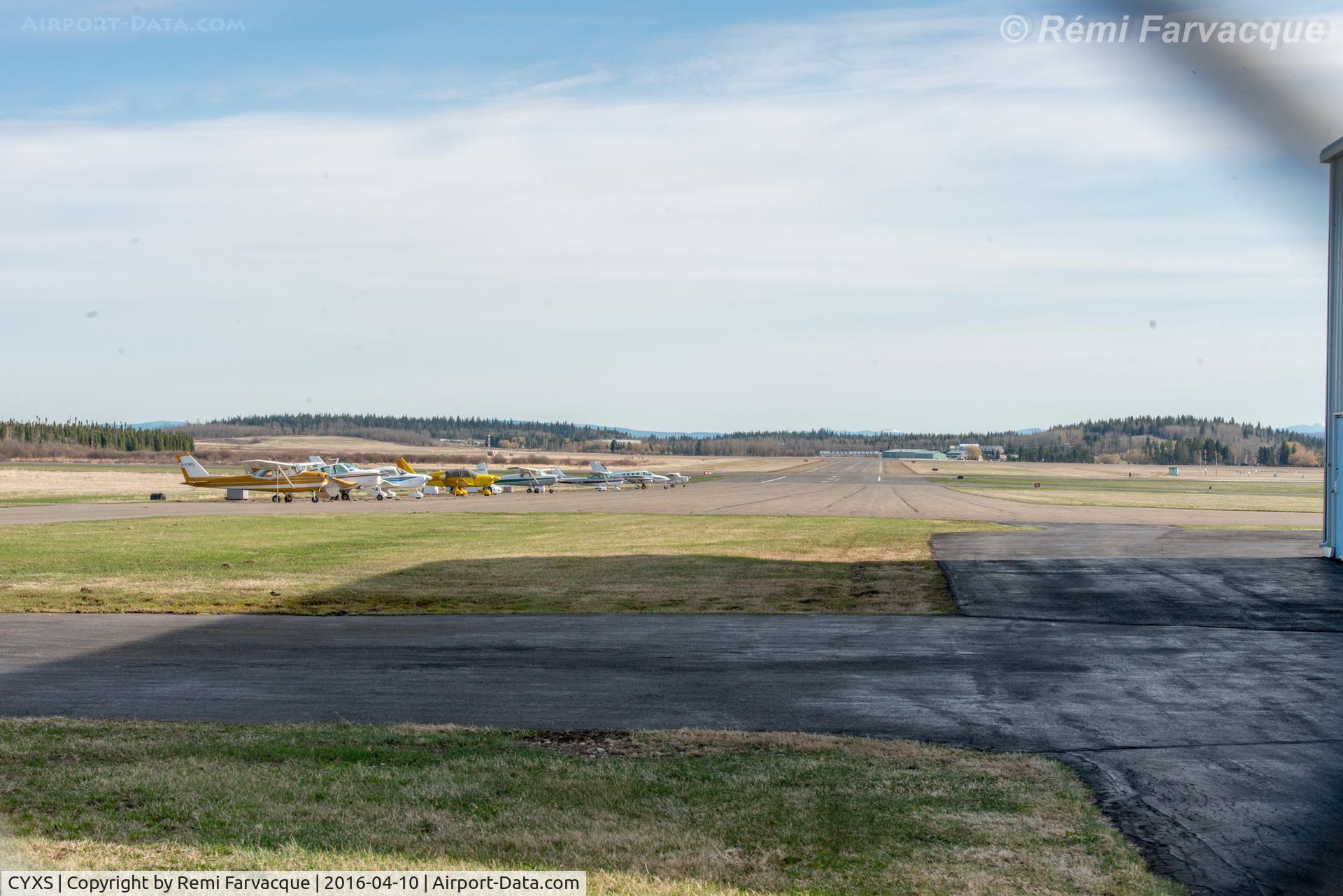 Prince George Airport, Prince George, British Columbia Canada (CYXS) - West runway. Largely used for taxiing.