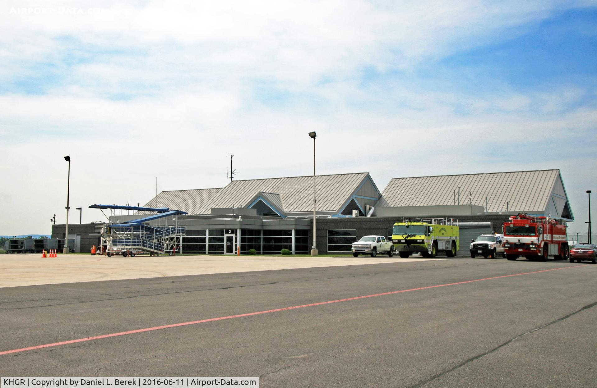 Hagerstown Rgnl-richard A Henson Fld Airport (HGR) - No planes today, but the emergency vehicles were on display.