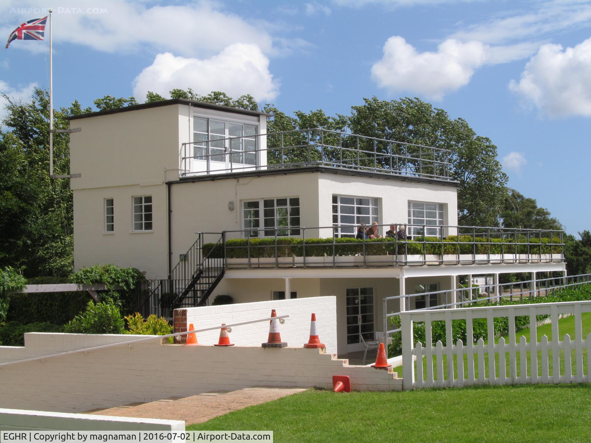 Goodwood Airfield Airport, Chichester, England United Kingdom (EGHR) - old control tower - now cafe