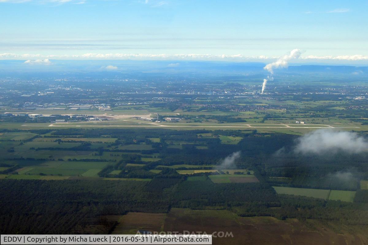 Hanover/Langenhagen International Airport, Hanover Germany (EDDV) - taken from OY-JZG (CPH-HAJ)
