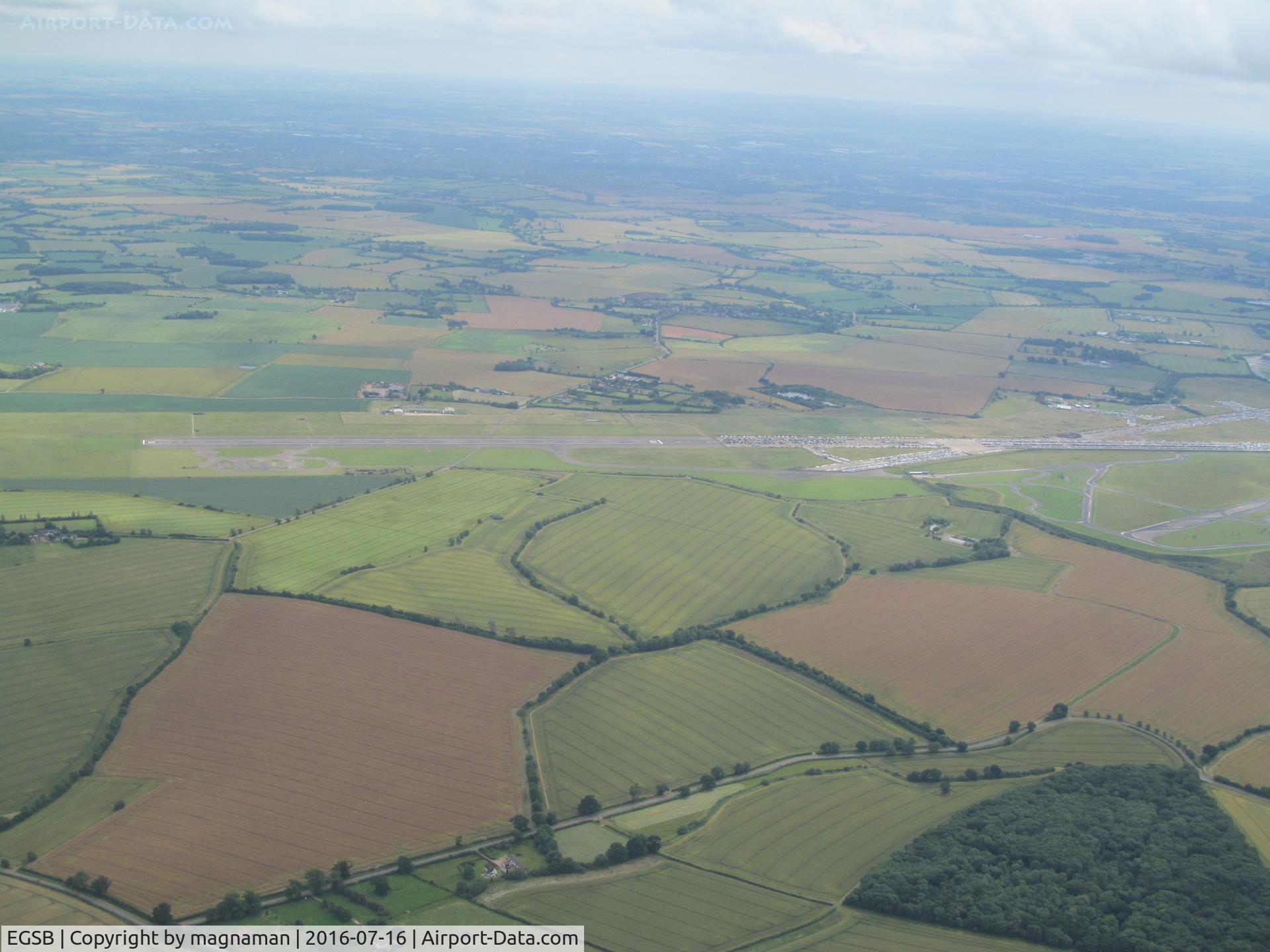 Bedford Castle Mill Airport, Bedford, England United Kingdom (EGSB) - Only part of old runway now used - viewed on way from Cambridge to Exeter