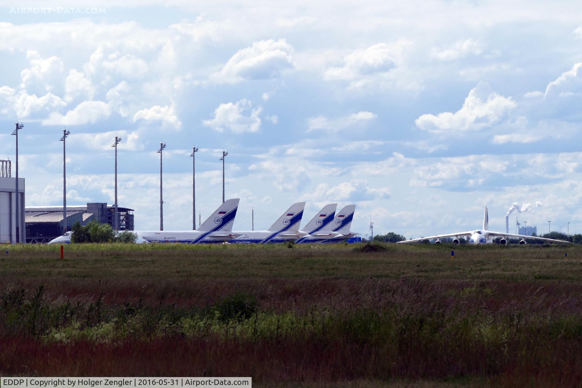 Leipzig/Halle Airport, Leipzig/Halle Germany (EDDP) - Apron 3 is crowded by 5 AN 124 from Russia...