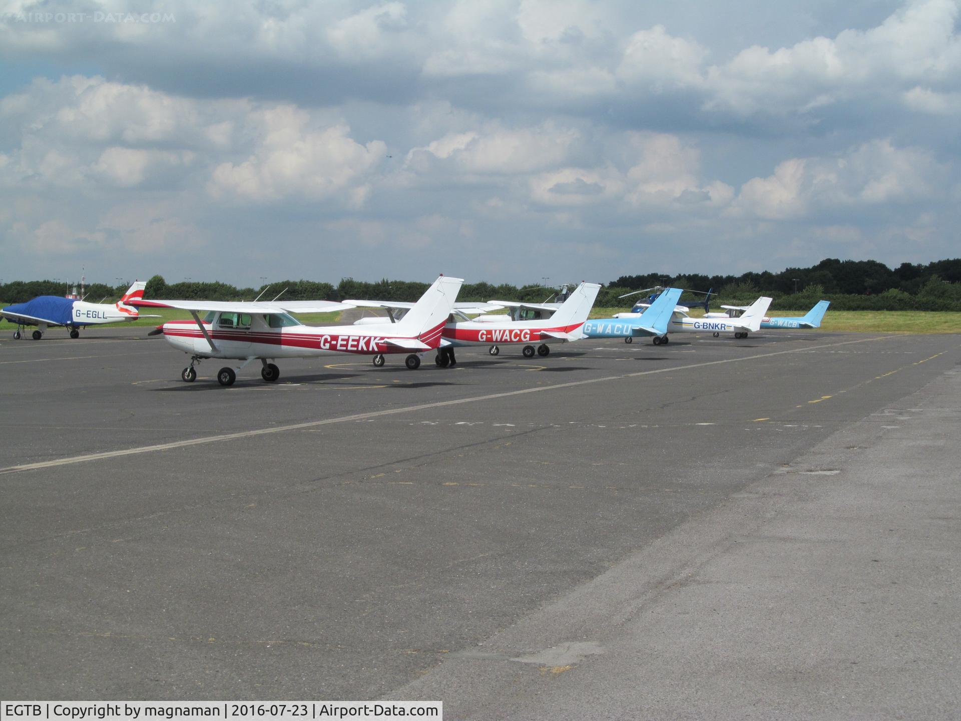 Wycombe Air Park/Booker Airport, High Wycombe, England United Kingdom (EGTB) - apron at high wycombe