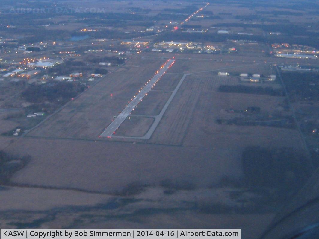Warsaw Municipal Airport (ASW) - Looking west at pattern altitude