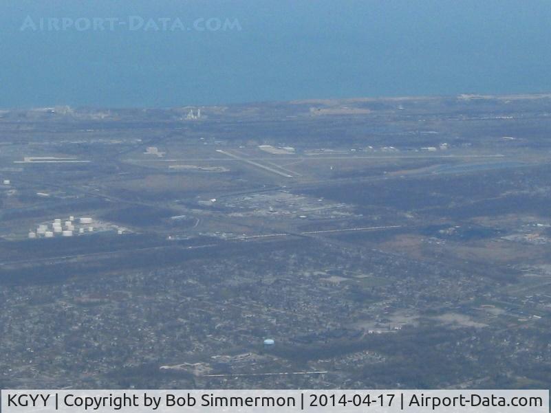 Gary/chicago International Airport (GYY) - Looking north from about 5 miles out