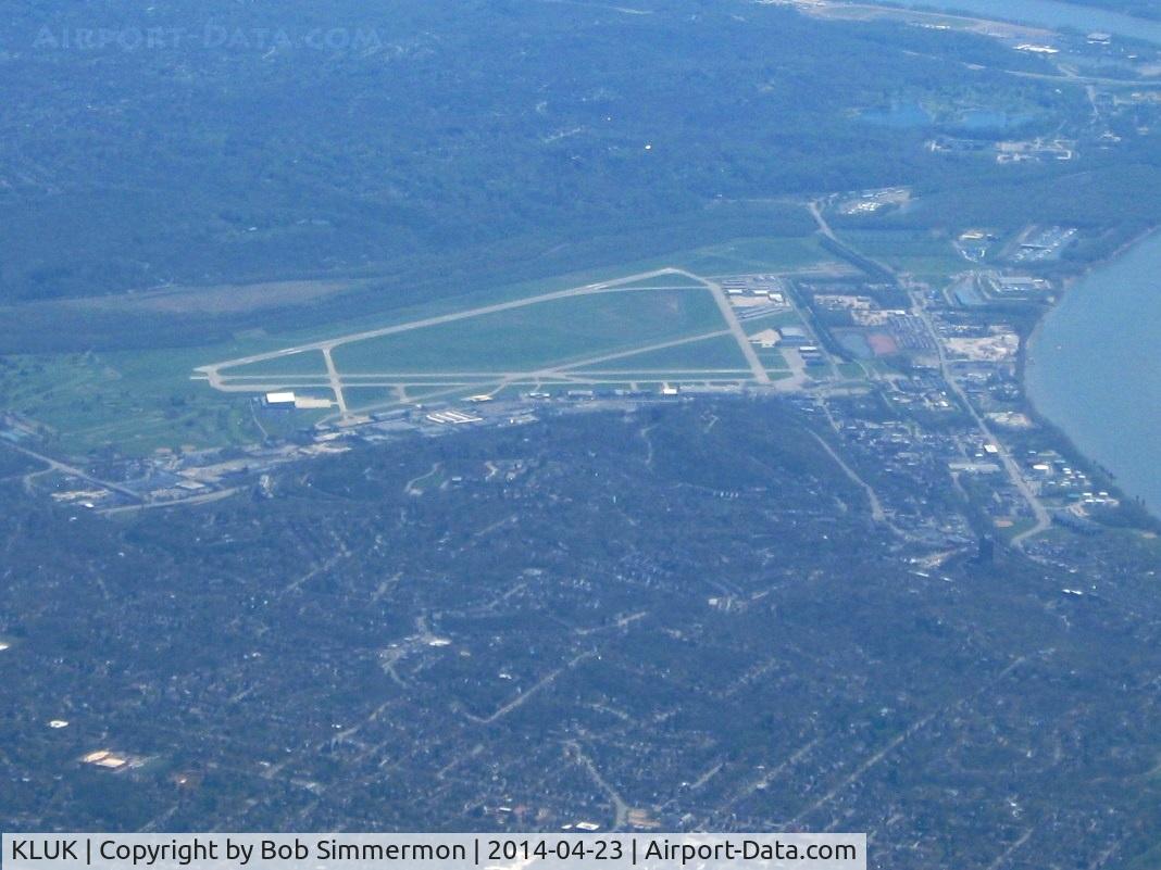Cincinnati Municipal Airport Lunken Field Airport (LUK) - Looking SE from 10,000 ft.
