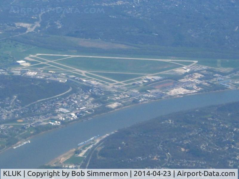 Cincinnati Municipal Airport Lunken Field Airport (LUK) - Looking east from 10,000 ft.