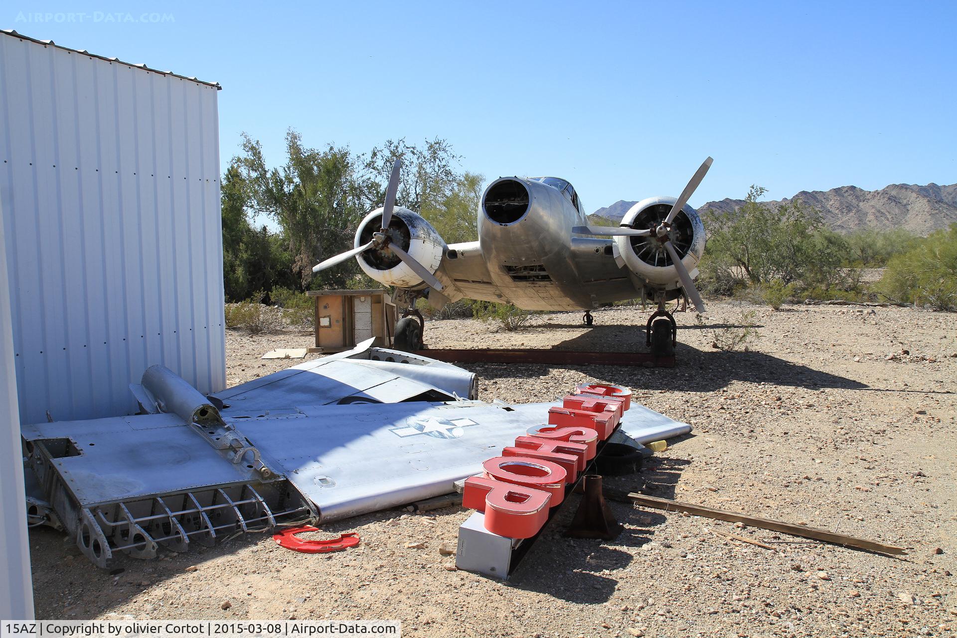 Quail Mesa Ranch Airport (15AZ) - Beech 18, needing some work.