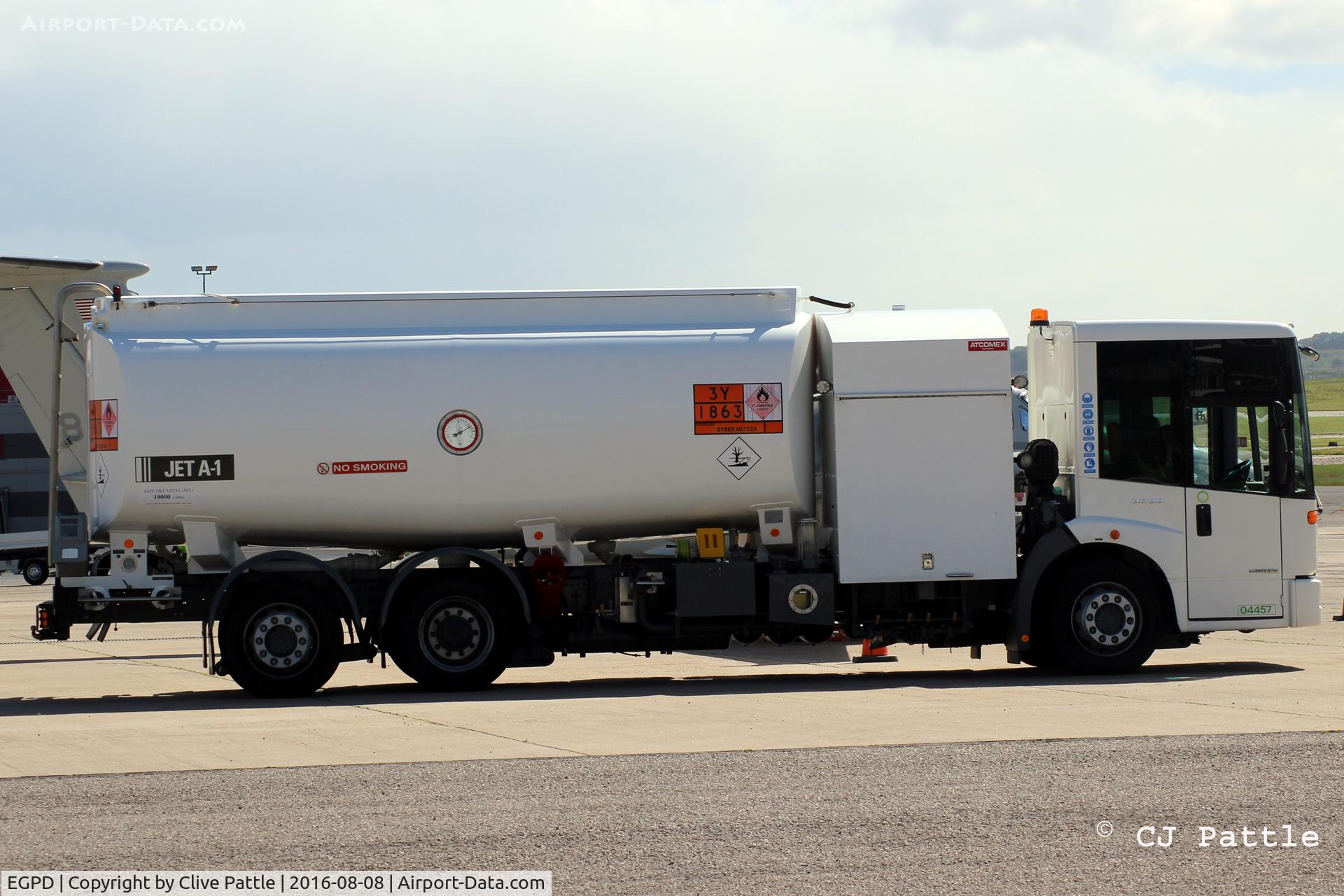 Aberdeen Airport, Aberdeen, Scotland United Kingdom (EGPD) - Aircraft refueller at Aberdeen