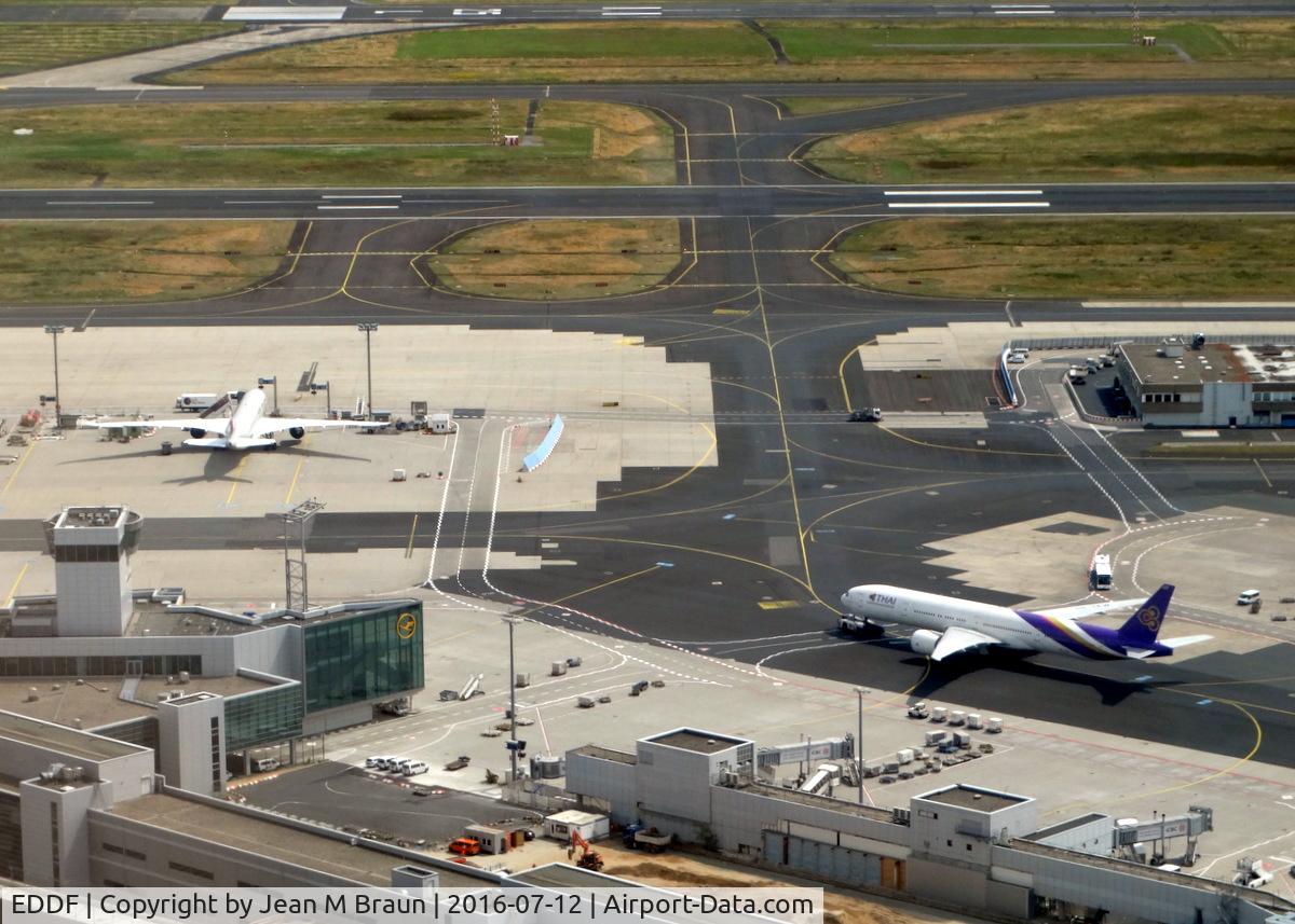 Frankfurt International Airport, Frankfurt am Main Germany (EDDF) - Thai B777 being towed to/from parking slot