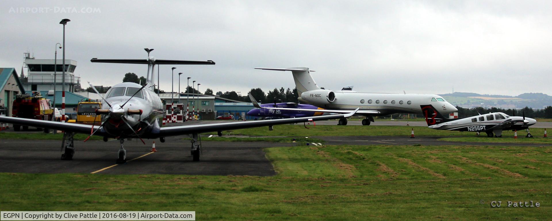Dundee Airport, Dundee, Scotland United Kingdom (EGPN) - Busy Dundee apron