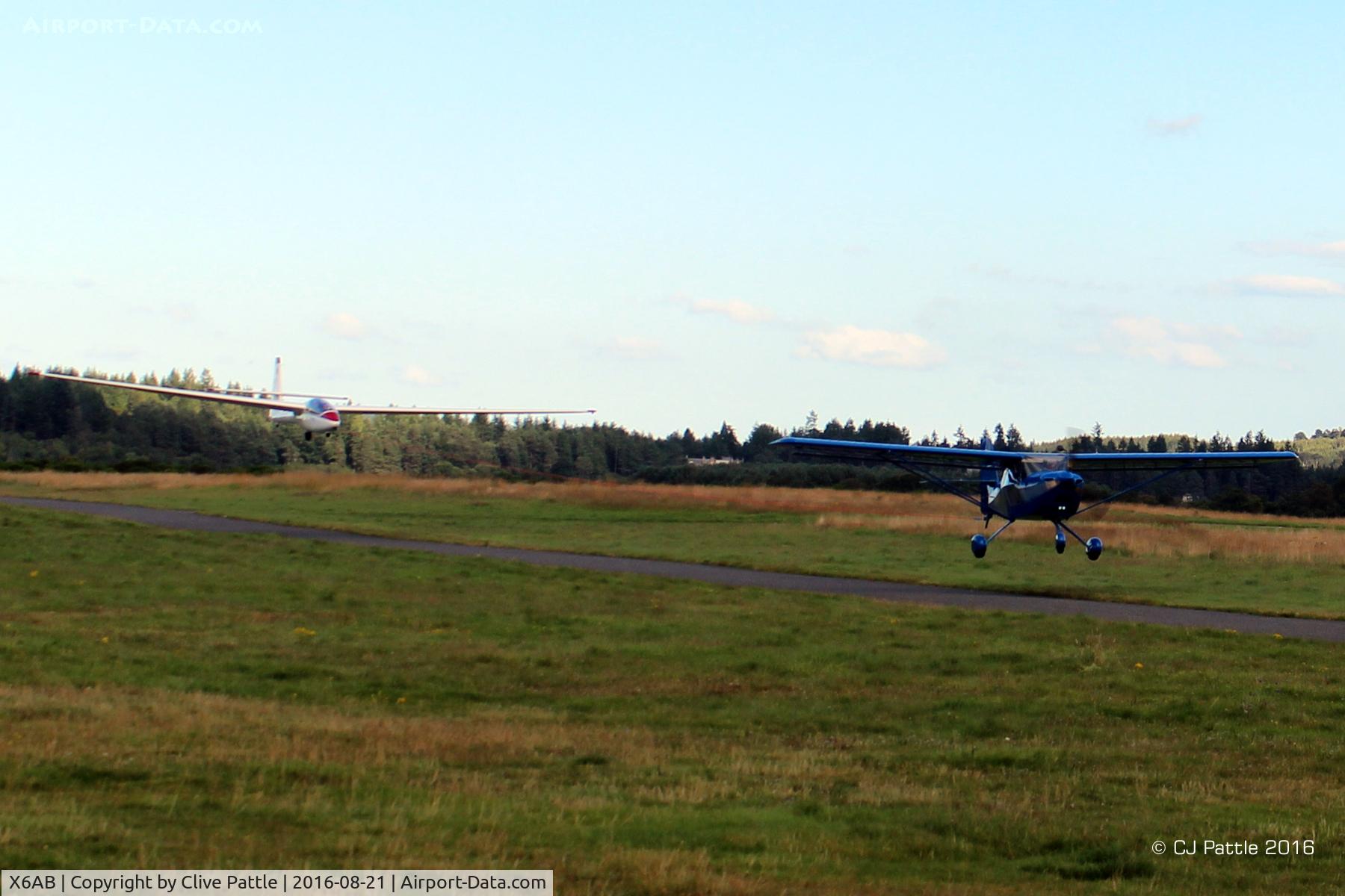 X6AB Airport - Towed take-off at Aboyne, G-CICY is pulled up by G-CIKH