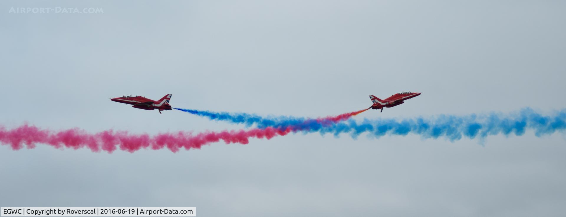 RAF Cosford Airport, Albrighton, England United Kingdom (EGWC) - Cosford airshow Red Arrows display