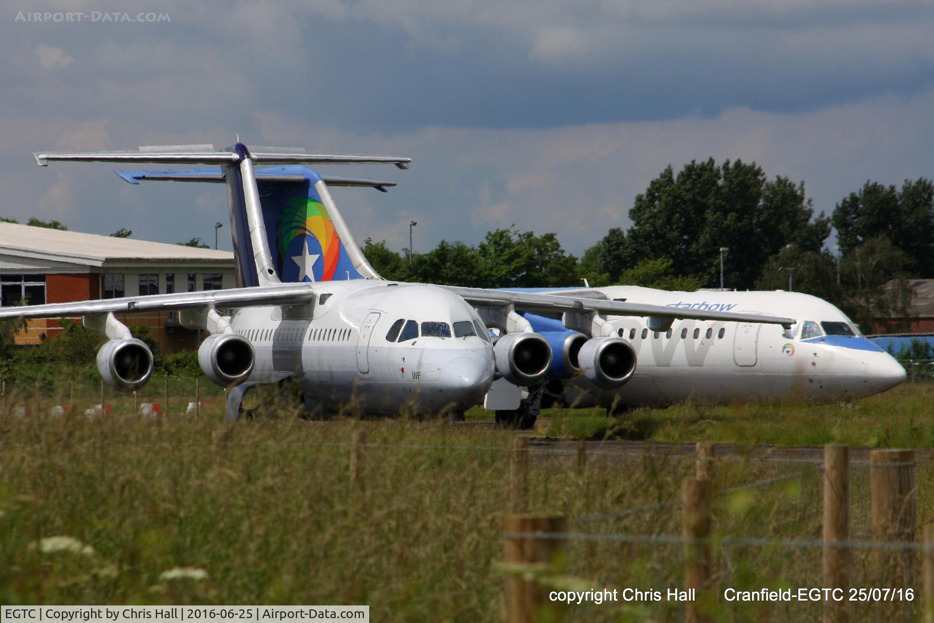Cranfield Airport, Cranfield, England United Kingdom (EGTC) - BAe 146's stored at Cranfield