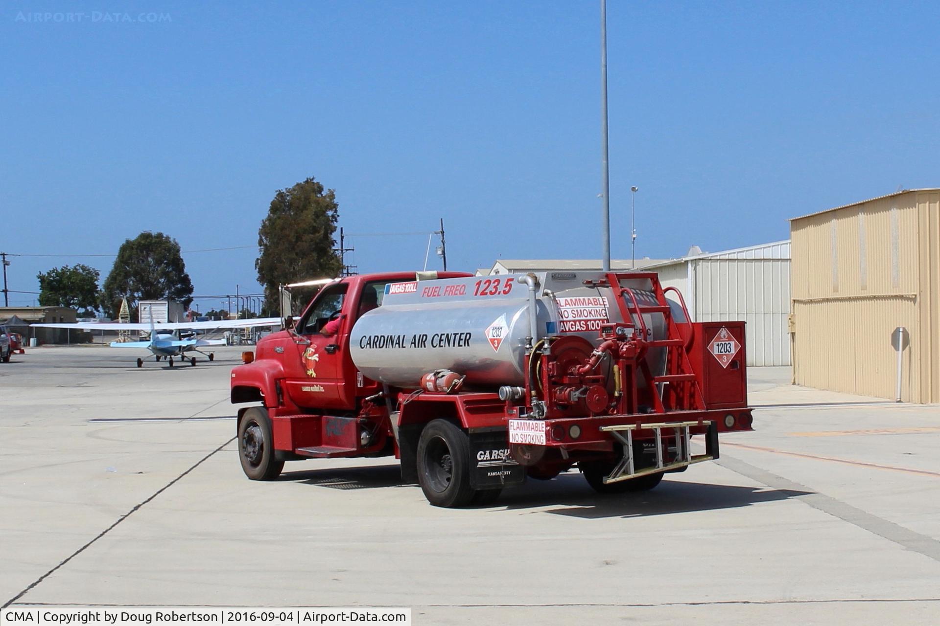Camarillo Airport (CMA) - Roving Cardinal Air Center 100LL Fuel Truck, one of several fuel provider options at CMA.