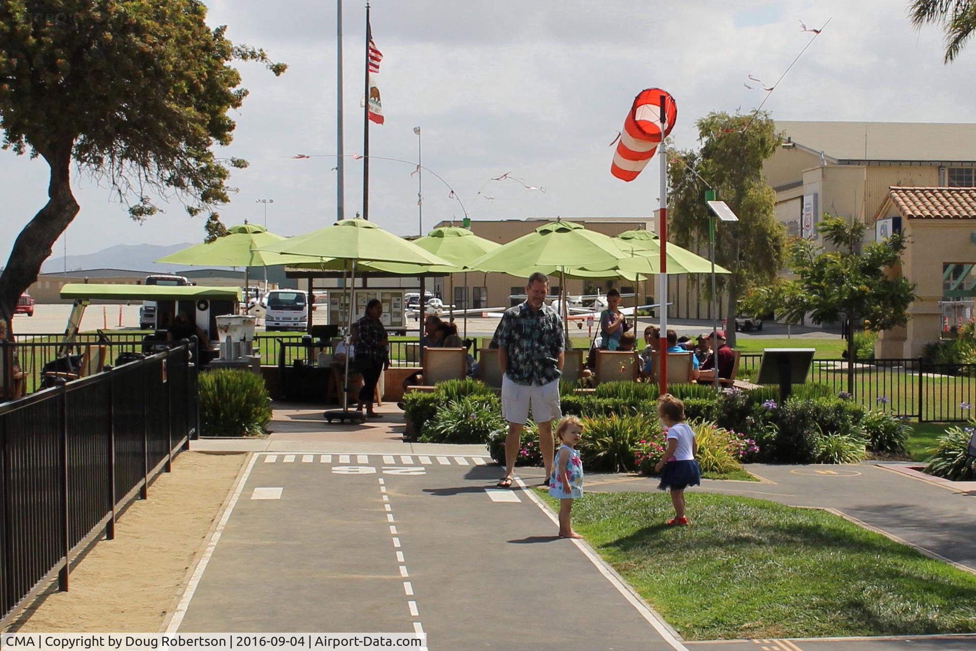 Camarillo Airport (CMA) - The CMA Airport Park is an appealing family magnet on weekends, Dad with two future aviatrix's? Listen up to the CMA Tower 2-way com here.