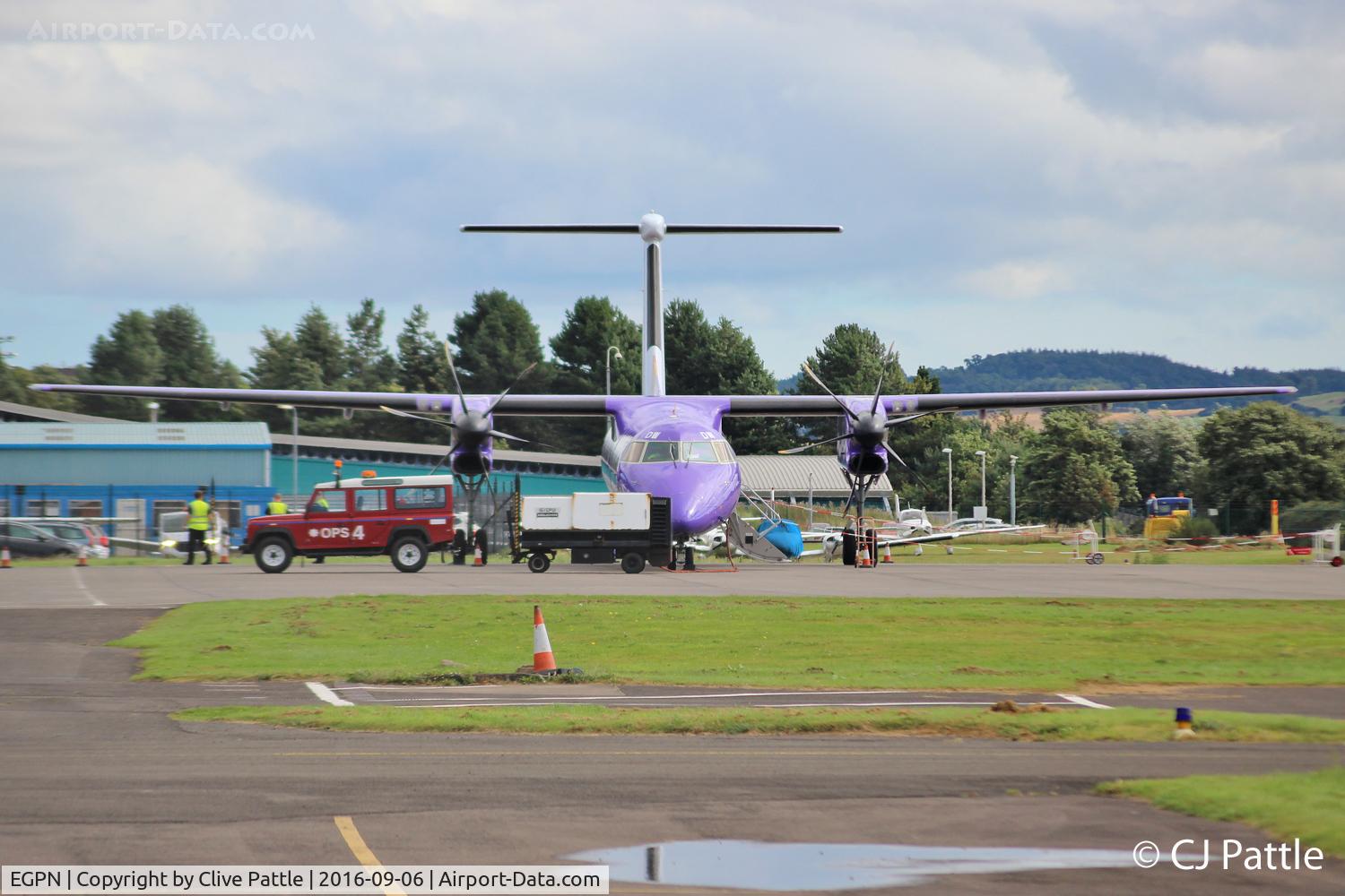 Dundee Airport, Dundee, Scotland United Kingdom (EGPN) - Flybe loading at Dundee EGPN for an Amsterdam flight