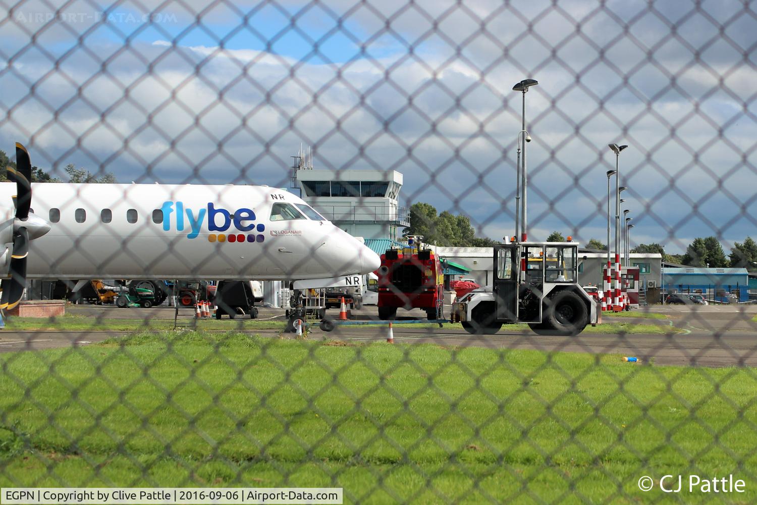Dundee Airport, Dundee, Scotland United Kingdom (EGPN) - View through the wire at Dundee EGPN