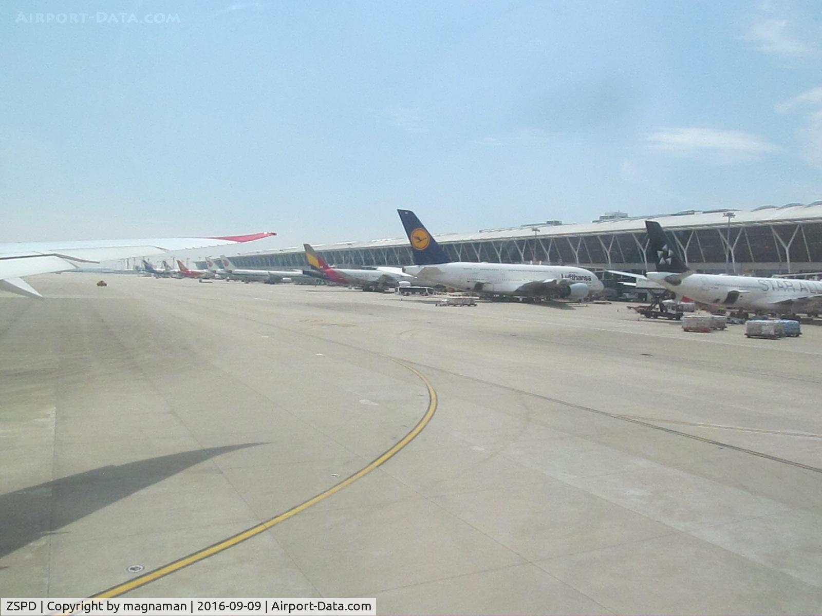 Shanghai Pudong International Airport, Shanghai China (ZSPD) - part of international terminal apron