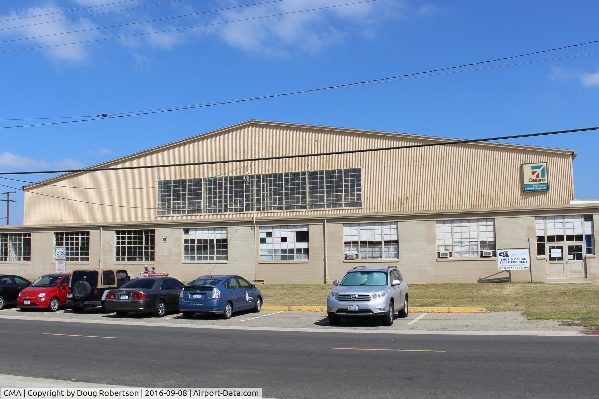 Camarillo Airport (CMA) - Channel Islands Aviation-FBO-Cessna dealer since 1976. Their maintenance hangar.