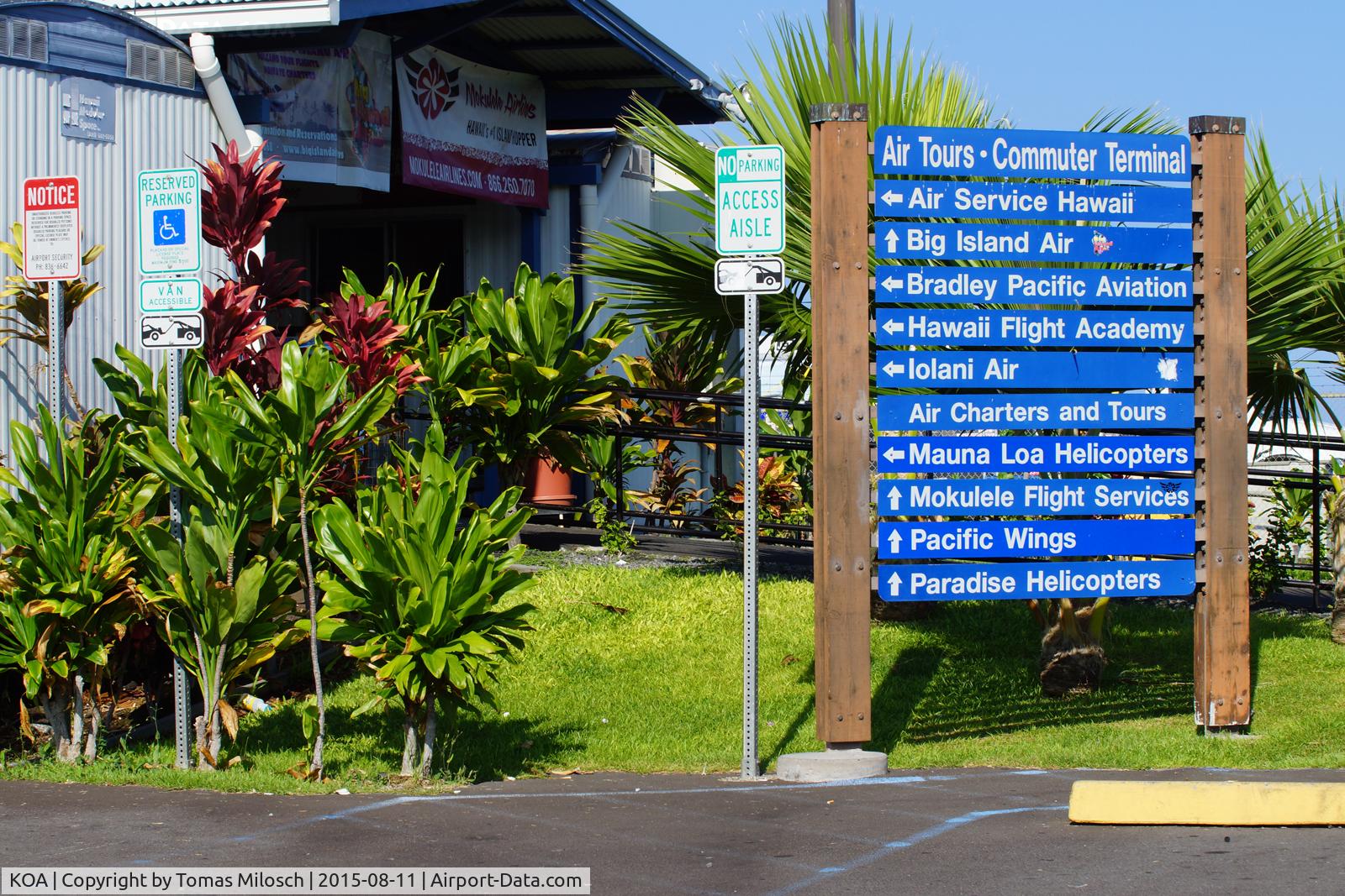 Kona International At Keahole Airport (KOA) - Lots of touristic services are available ...