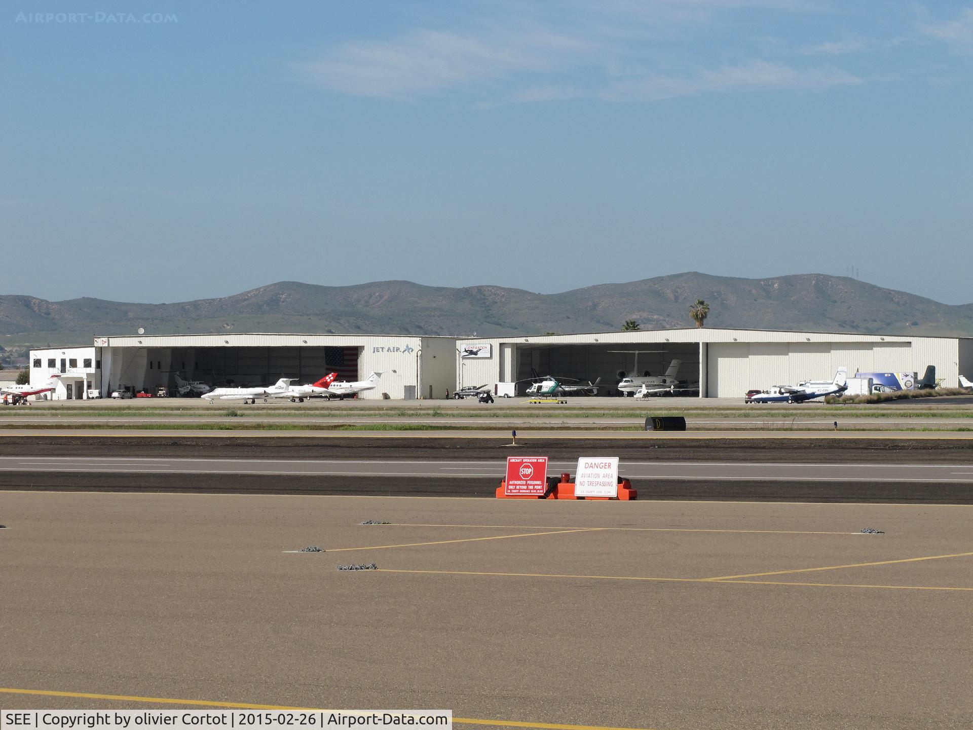 Gillespie Field Airport (SEE) - executive jets hangars