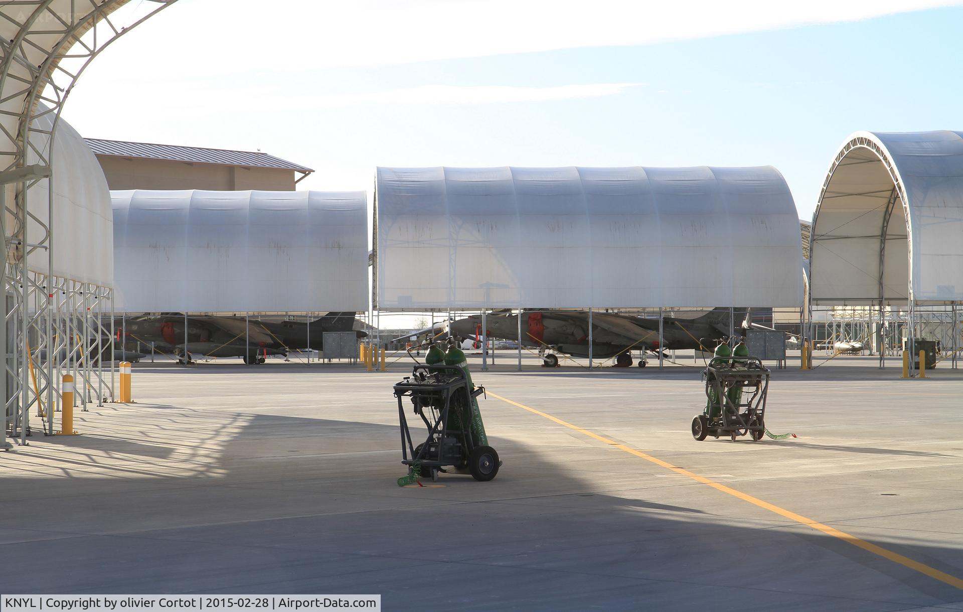 Yuma Mcas/yuma International Airport (NYL) - harriers under cover