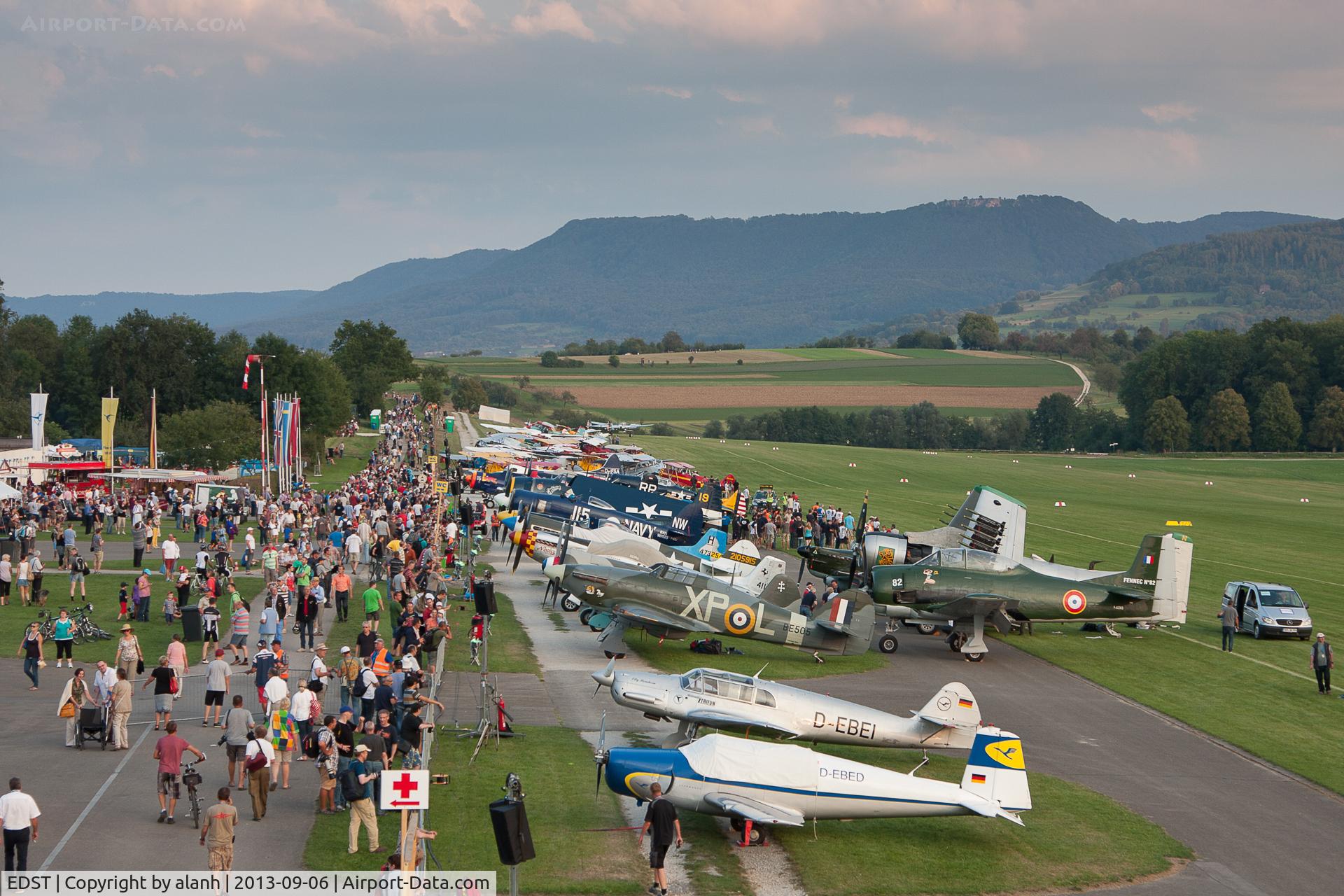 EDST Airport - Hahnweide Airport  (EDST), Kirchheim unter Teck, Germany hosts the Oldtimer Fliegertreffen (fly-in), in September, generally every two years. It is a mecca for the vintage enthusiast and attracts visitors from all over Europe. Mainly a gliding field.