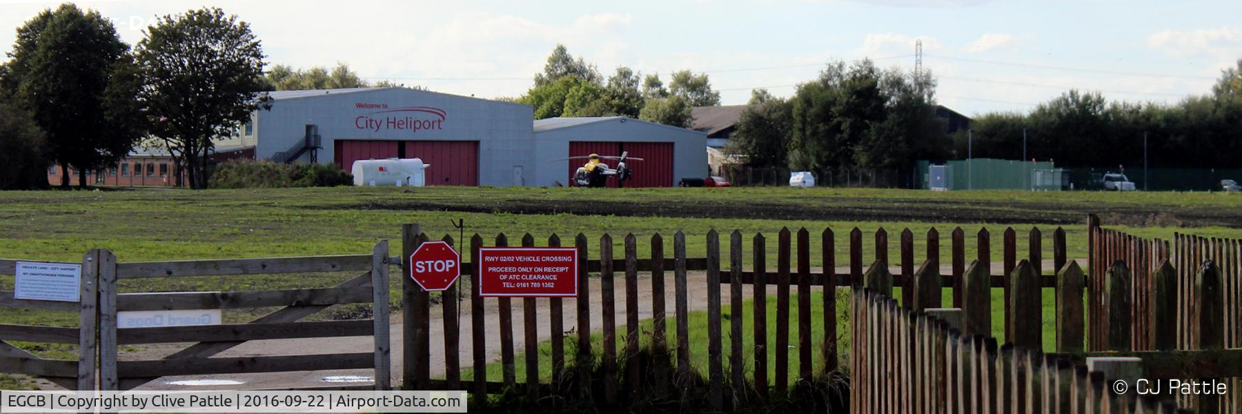 City Airport Manchester, Manchester, England United Kingdom (EGCB) - Manchester City Airport, Barton EGCB - long distance view of the City Heliport