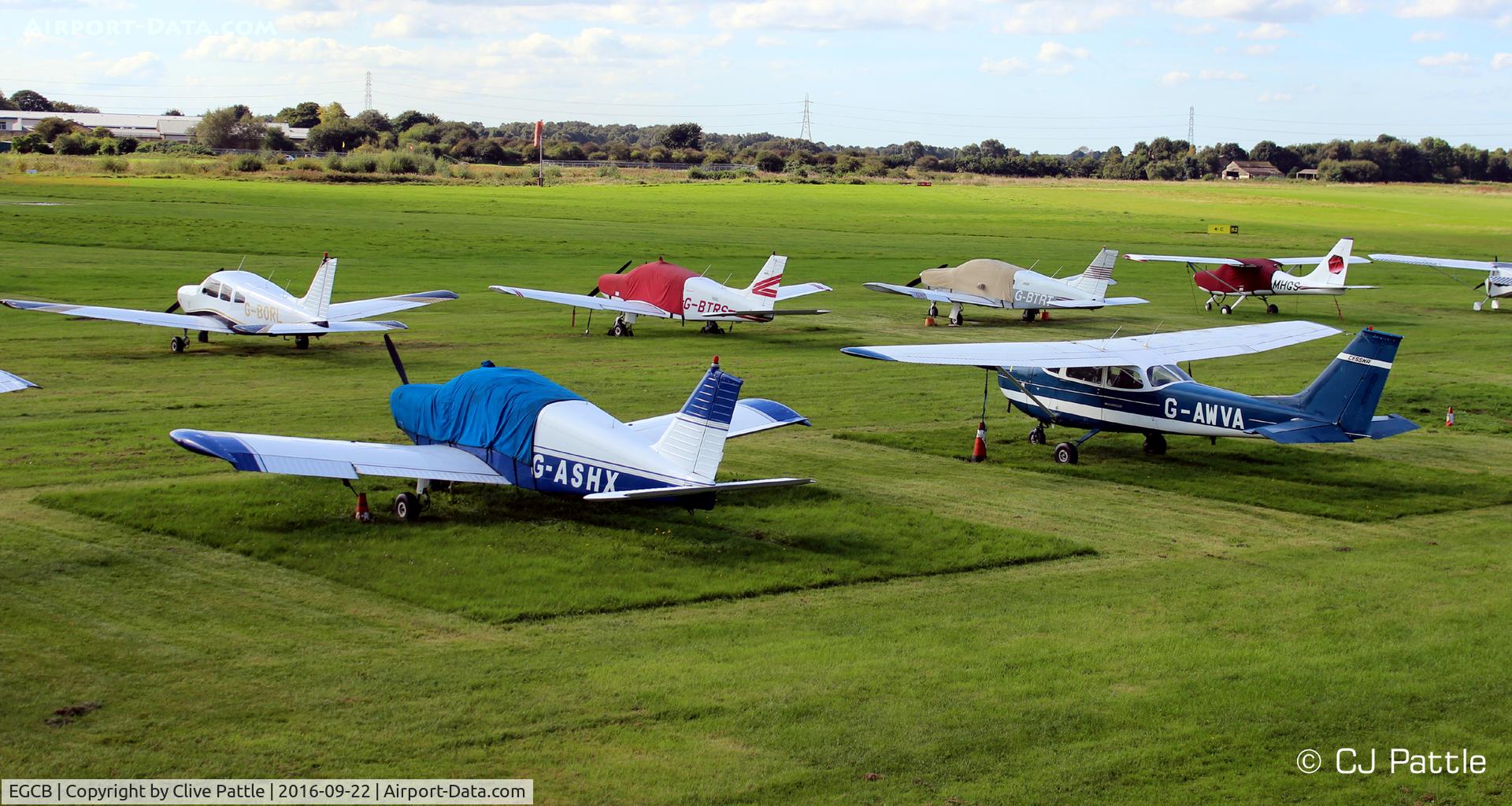 City Airport Manchester, Manchester, England United Kingdom (EGCB) - GA park at Manchester City Airport, Barton EGCB