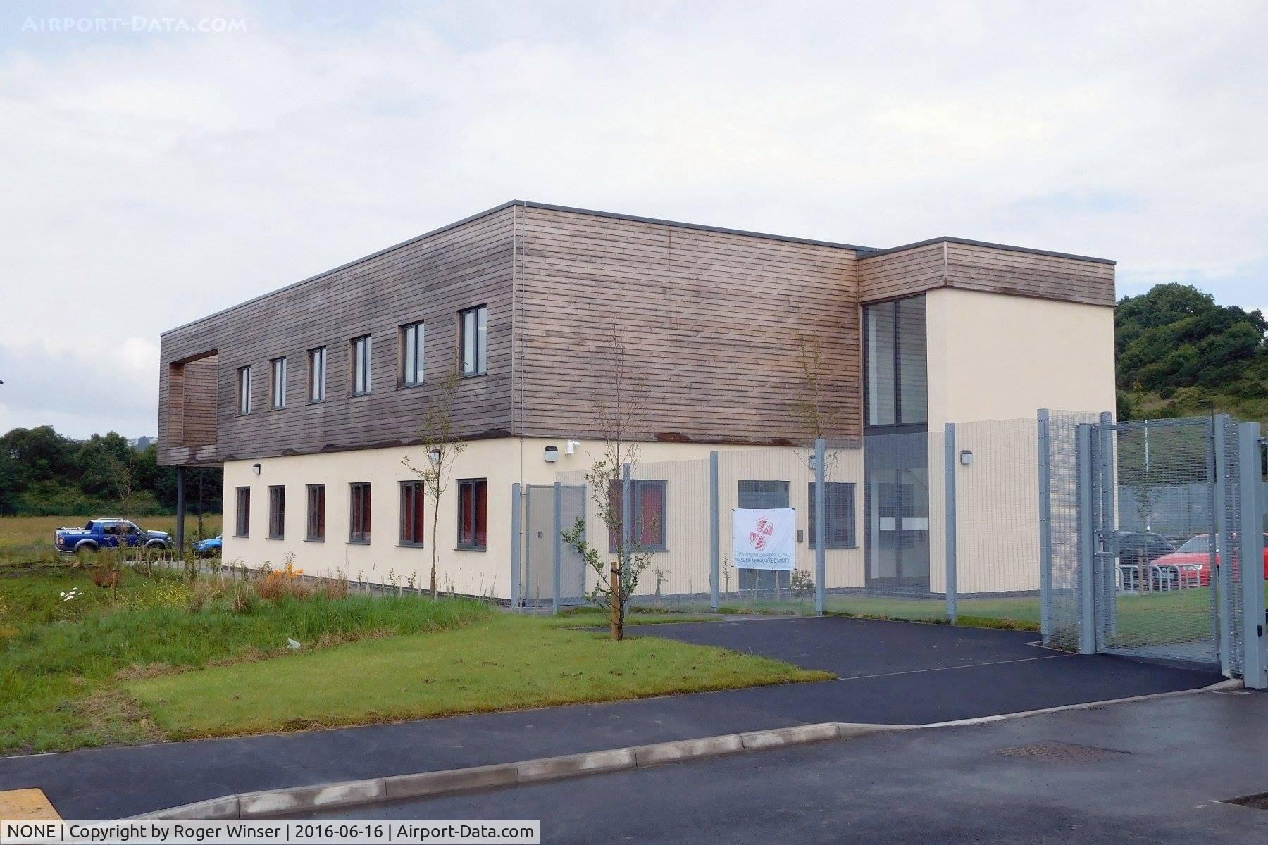 NONE Airport - The new Wales Air Ambulance helicopter base at Dafen, Llanelli, Wales, UK