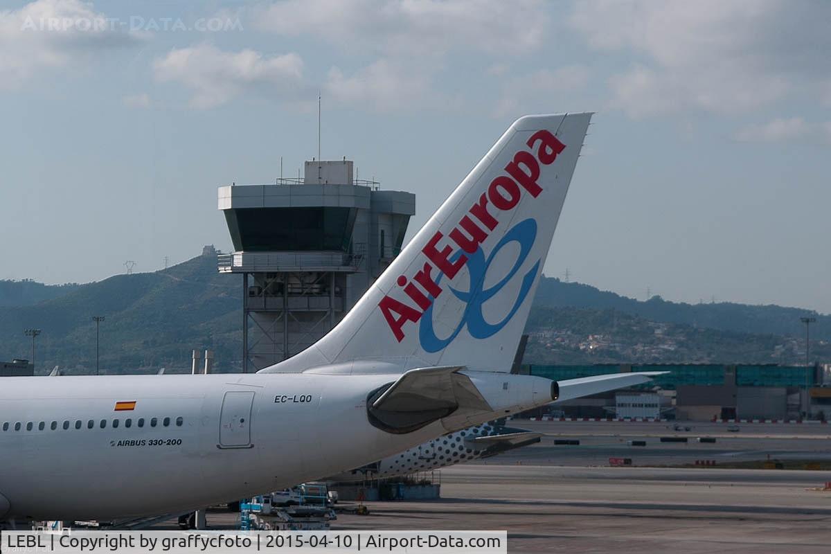 Barcelona International Airport, Barcelona Spain (LEBL) - Twr from terminal 