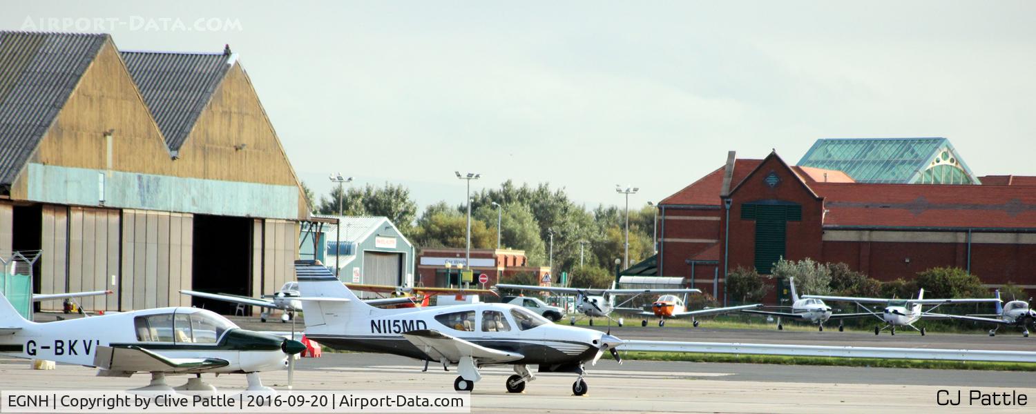 Blackpool International Airport, Blackpool, England United Kingdom (EGNH) - Apron view Blackpool EGNH