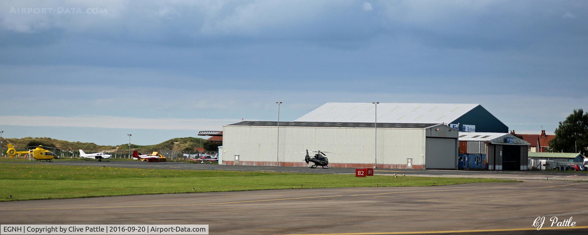 Blackpool International Airport, Blackpool, England United Kingdom (EGNH) - Western hangar at Blackpool EGNH