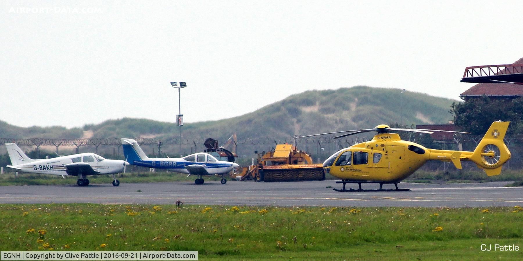 Blackpool International Airport, Blackpool, England United Kingdom (EGNH) - Western Apron at Blackpool EGNH