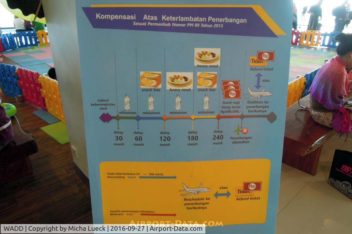 Ngurah Rai Airport (Bali International Airport), Denpasar, Bali (ICAO code also given as WRRR) Indonesia (WADD) - Flight delayed? In Bali they tell you exactly what you get....