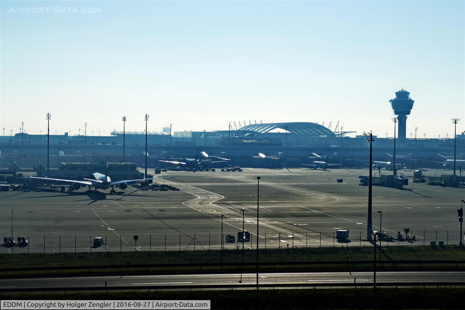 Munich International Airport (Franz Josef Strauß International Airport), Munich Germany (EDDM) - Fog has gone, back light is all over MUC...
