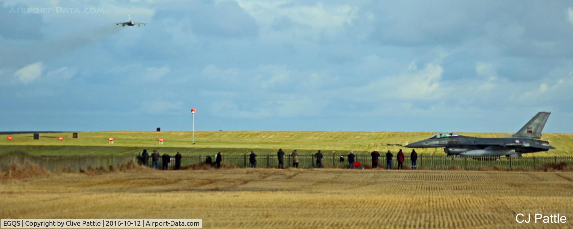 RAF Lossiemouth Airport, Lossiemouth, Scotland United Kingdom (EGQS) - Spotters and photographers line the fence during Exercise Joint Warrior 16-2 at RAF Lossiemouth EGQS