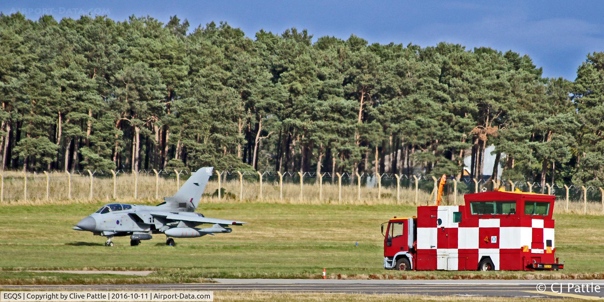 RAF Lossiemouth Airport, Lossiemouth, Scotland United Kingdom (EGQS) - Rwy 05 threshold operations at RAF Lossiemouth EGQS